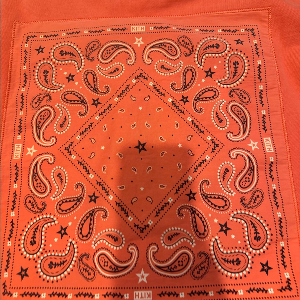 Kith Orange Bandana Crewneck Sweater men’s Xl - Picture 5 of 10